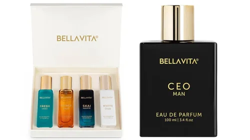 Bellavita - Combo de perfume de lujo para hombre y mujer, set de regalo para mujer y CEO Man | Limón, lavanda, tonka, bueno, picante | Larga