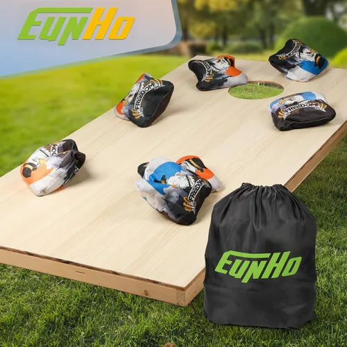 Miniatura 6 de EunHo Cornhole Bags Regulation Dual Sided Set of 8, Professional Cornhole Bean Bags Slick & Sticky Side Bags with Carry Bag Suave/Águila