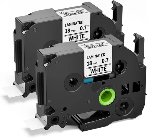 Miniatura 18 de Label KINGDOM Etiqueta compatible con Brother TZe-141 Cinta para etiquetadora negra sobre transparente para cubos PT1800 PTE300 PTD400AD, 0.709 in