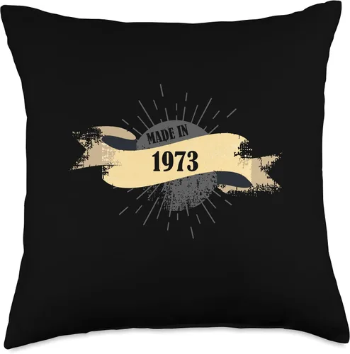 Miniatura 4 de Made in 1973 Birthday Vintage Retro Throw Pillow