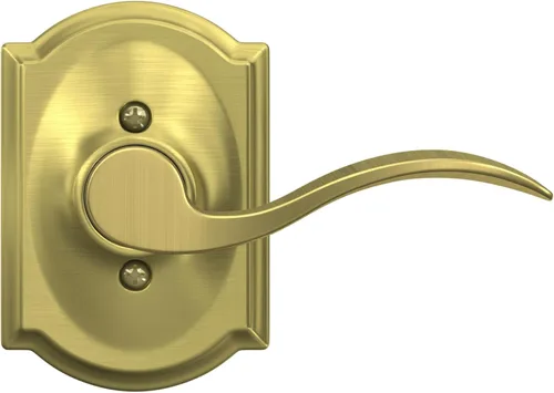 Miniatura 5 de SCHLAGE - Manija Accent con cerradura sin giro y una moldura Camelot en latón satinado - Apertura a la izquierda. F170 ACC 608 CAM LH
