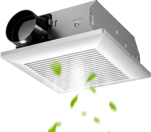 Miniatura 10 de JOEAONZ - Ventilador de extracción para baño de montaje en techo 110 CFM, ventilador de ventilación silencioso de 1.5 sones con rejilla oculta