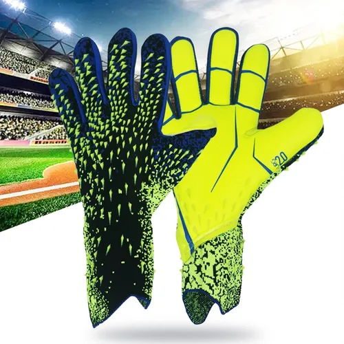 Miniatura 2 de Guantes de portero de portero para adultos y jóvenes, guantes de portero de fútbol con palma de látex antideslizante en relieve, sin muñeca