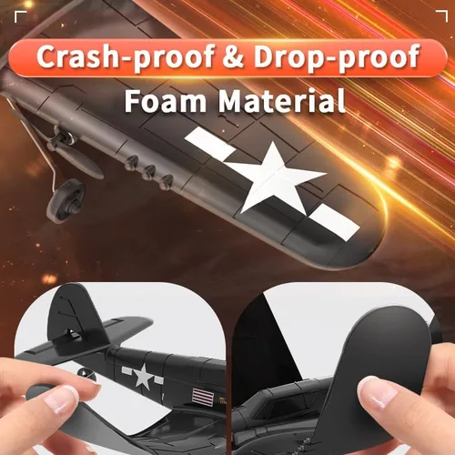Miniatura 3 de XOS Avión planeador de avión sin escobillas para adultos, control remoto, eléctrico, acrobático, RTF, avión con luz colorida, avión de pasatiempo