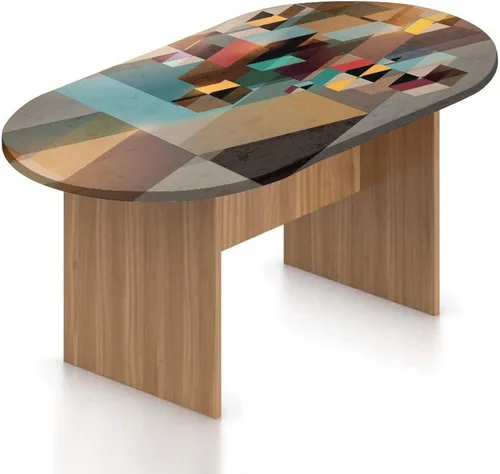 Miniatura 24 de XISUNYA Mantel ovalado ajustable de poliéster elástico, mantel colorido con estampado de zigzag cheurón, para feliz día de Navidad, se adapta a