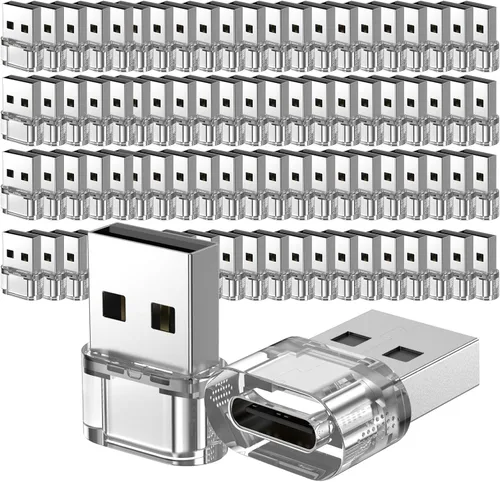 Miniatura 21 de Adaptador USB-A a USB-C paquete de 5 unidades, convertidor cargador USBC hembra a A macho, convertidor USB a USBC para iPhone 15 Plus Pro Max/Apple
