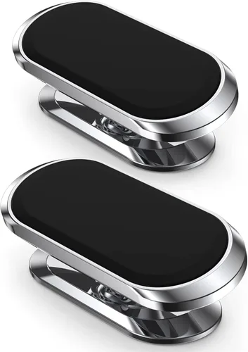 Paquete de 2 soportes magnéticos para teléfono para automóvil, imán de mejora, rotación de 360 grados y fácil instalación, compatible con todos los