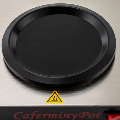 Miniatura 4 de Calentador de café de un solo quemador, plato calentador de decantador de 110 V, calentador portátil de acero inoxidable para decantador de vidrio