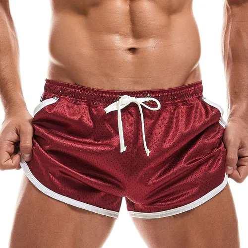 AIMPACT Pantalones cortos de malla para hombre, de 3 pulgadas, sexy, con abertura lateral, pantalones cortos de entrenamiento para correr