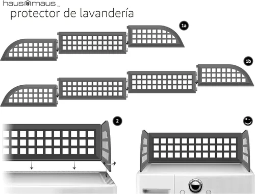 Miniatura 7 de Haus Maus El protector de lavandería original - Evita que la ropa sucia caiga detrás de tu lavadora/secadora - Inventado por una madre Gris pizarra