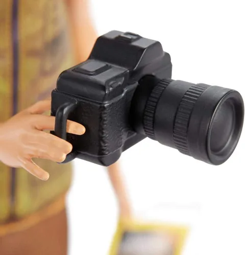 Miniatura 9 de Barbie Muñeca fotoperiodista, morena, inspirada en National Geographic para niños de 3 a 7 años