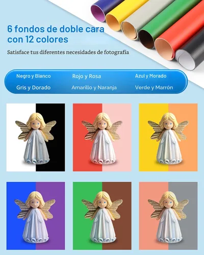 Miniatura 4 de Caja de luz de estudio fotográfico mini de Puluz, kit de tienda de fotos portátil, carpa plegable para fotografía con CRI >95, 104 luces LED y 6
