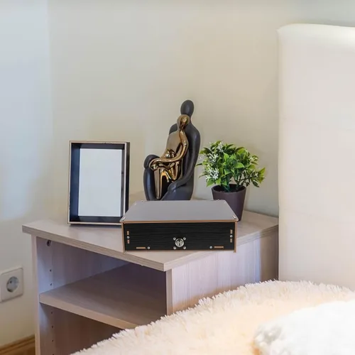 Miniatura 7 de VILLCASE Cajón manual de registro para sistema de punto de venta Cajón de efectivo con bandeja extraíble Cerradura de llave Organizador de dinero