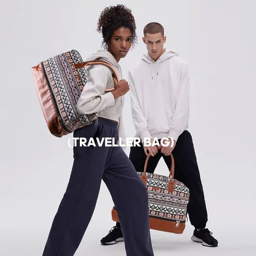 Miniatura 3 de MyMealivos Bolsa de lona para el fin de semana o viaje durante la noche, bolsa de tela de lana gruesa con bolsa para zapatos