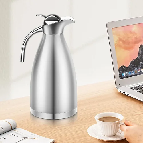 Miniatura 6 de Jarra térmica de café de 70 onzas, urna térmica de café con aislamiento térmico, jarra de café de acero inoxidable para mantener el calor, olla