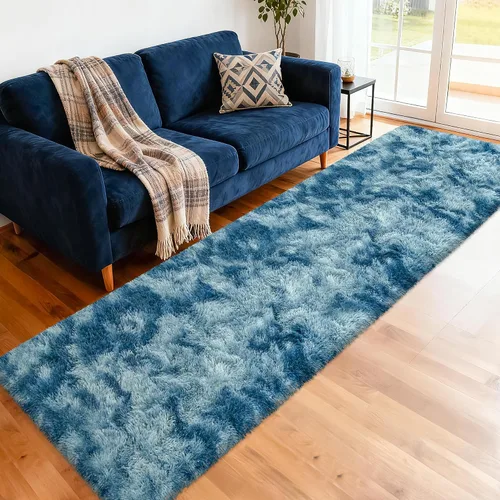 Miniatura 14 de Alfombras de pasillo beige de 2 x 6 pies para dormitorio, sala de estar, alfombra de felpa suave y esponjosa, alfombra de pasillo para pasillos