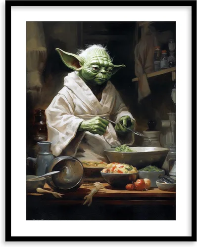 Miniatura 16 de Impresiones de Arte para Cocina de Star Wars - Impresión Giclée de Arte Fino Premium - Póster de Impresión Estético de Darth Vader Boba Fett Yoda