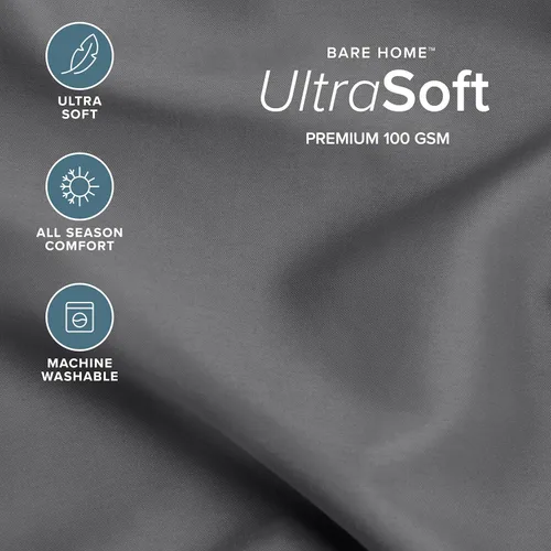 Miniatura 3 de Bare Home Juego de Sábanas Queen - Bolsillos Profundos de 22" - Microfibra Ultra-Suave de Lujo 1800 Sábanas de Cama Queen - Doble Cepillado - Ajuste