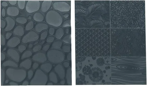 Miniatura 4 de Sculpey Tools Nature - Juego de sábanas de textura reutilizable, juego de 2 piezas, ideal para todo tipo de manualidades, arcilla polimérica