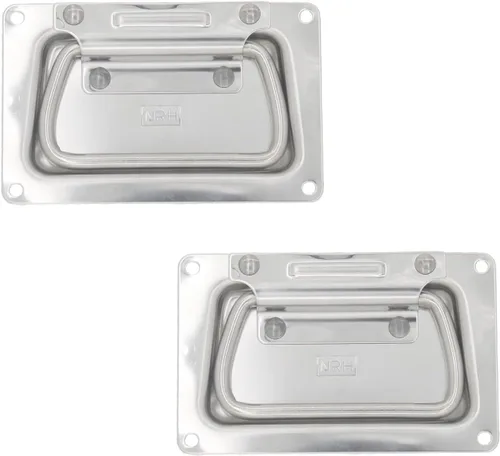 Miniatura 8 de 2 manijas con resorte, funda de hardware resistente para muebles, funda de anillo para caja de pecho, gabinete y altavoz con agarre de goma montado
