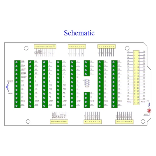 Miniatura 5 de Módulo de Escudo Breakout con Bloque de Terminales de Tornillo para Arduino MEGA-2560 R3