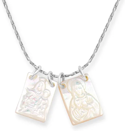 Miniatura 15 de Collar con Escapulario Católico - Escapulario de la Virgen del Carmen - Colgante de la Virgen María - Joyería de Escapularios Católicos