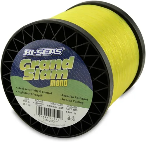 Miniatura 39 de HI-SEAS Grand Slam - Sedal de pesca de monofilamento, fuerte y resistente a la abrasión, en agua dulce y salada transparente, rosa, verde, azul Azul