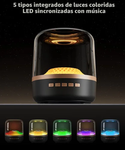 Miniatura 4 de Altavoz Bluetooth con sonido HD y luces, inalámbrico portátil, batería de larga duración, emparejamiento TWS, para el hogar, fiesta, al aire libre