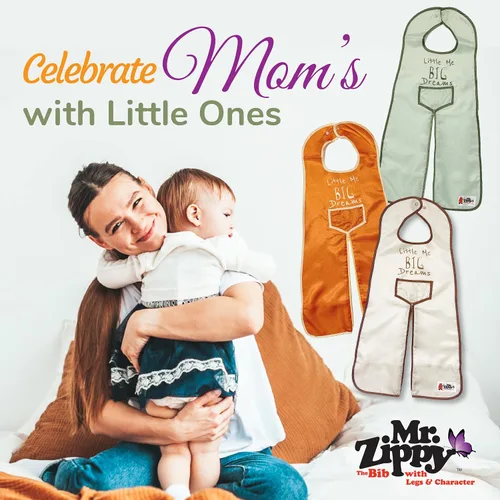 Miniatura 2 de Moore of Rachel's New Mr. Zippy - Baberos impermeables de cuerpo completo súper suaves en bonitos diseños para bebés de 6 a 36 meses