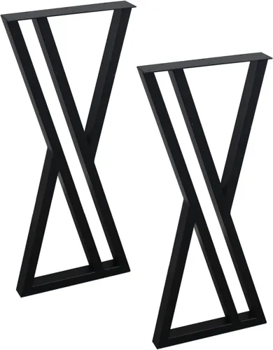Miniatura 15 de MBQQ Patas para muebles de 15.7" de altura 17.7" de ancho, tubo cuadrado rústico decorativo, patas de mesa de metal resistente, patas de escritorio