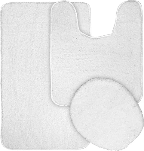 Miniatura 60 de Garland Rug Gramercy - Alfombra de baño rectangular lavable de polipropileno de felpa de 20 x 34 pulgadas, color azul lavabo, suave, absorbente