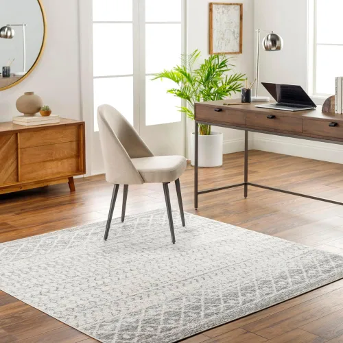 Miniatura 31 de Livabliss Alfombras de Área - Alfombra Chester Boho Marroquí Negra de 2x16 para Sala de Estar y Dormitorio - Alfombra Geométrica Blanca y Gris