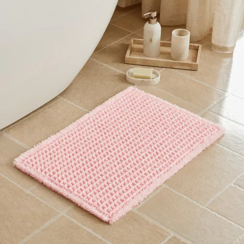Miniatura 36 de Triohero Tapete de baño con diseño de gofre, tapete de baño pequeño y bohemio, antideslizante, lavable, ultra suave, súper absorbente, de secado