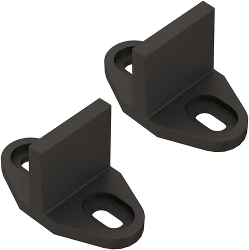 JUBEST Juego de 2 guías de suelo de aluminio negro para puertas correderas de granero, guía en forma de T, montaje en piso, se instala fácilmente