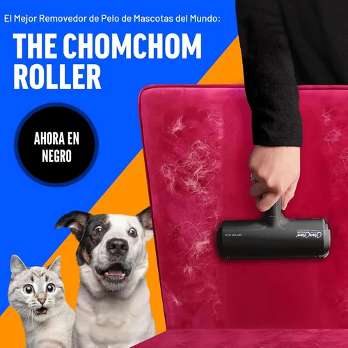 Miniatura 2 de ChomChom Roller Removedor de pelo de mascotas – Rodillo de pelusa reutilizable de tamaño original para gatos y perros en muebles, sofá, alfombra