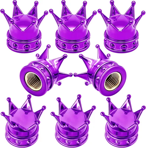 Miniatura 16 de 4 tapas de vástago de válvula de neumático con calavera, tapas universales de válvula de neumático de aleación de aluminio con anillo de goma O