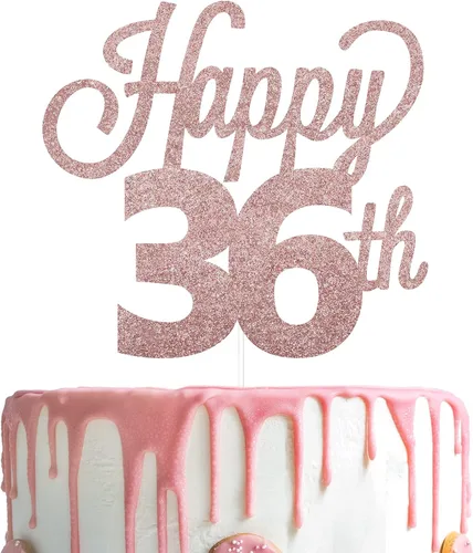 Miniatura 66 de LINGTEER - Decoración para pastel con texto "Happy Birthday 100", color negro