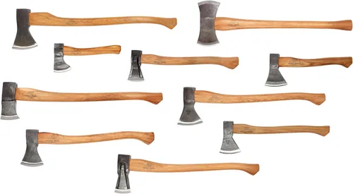Miniatura 17 de 1844 Helko Werk Germany Hacha tradicional de carpintería de la Selva Negra, hecha en Alemania, Hacha Bushcraft forjada a mano y hacha forestal