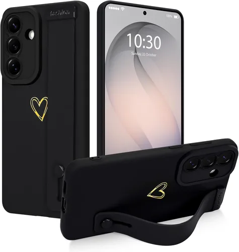 Miniatura 27 de Funda magnética compatible con Samsung Galaxy S25 Ultra para mujeres y hombres, estética flor de durazno, correa de muñeca ajustable incorporada
