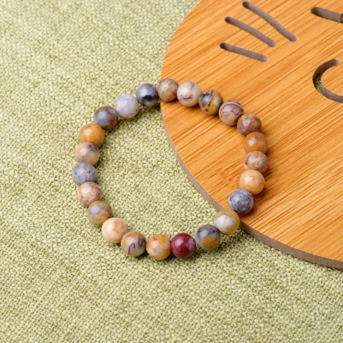 Miniatura 4 de WRCXSTONE - Pulsera elástica de cuentas de cristal curativo de 8mm.