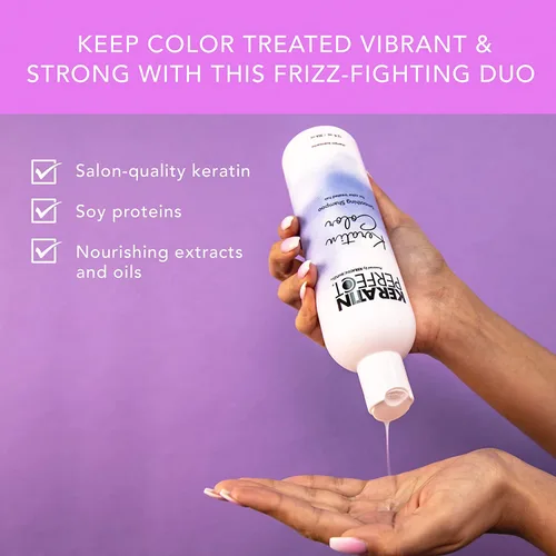 Miniatura 4 de Keratin Perfect Champú alisador de color de queratina - 12oz