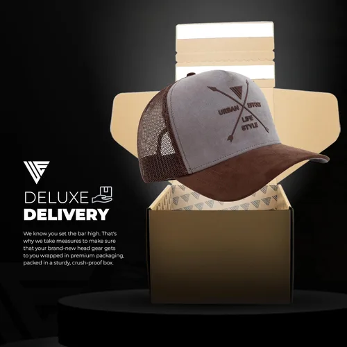Miniatura 120 de Urban Effort Gorra trasera de malla, para hombres y mujeres, gorra de béisbol de 5 paneles, gran cierre a presión para caza y senderismo