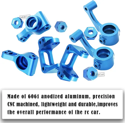Miniatura 3 de Pieza de actualización para 1/10 ECX 2WD, bloque de ruedas de aleación y bloques de dirección y portadores de eje trasero para Ecx 1/10 2WD Ruckus