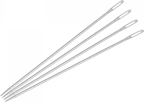 Miniatura 8 de uxcell Agujas de coser rectas largas bordadas agujas de rebordear acero inoxidable 6.89 pulgadas 40pcs