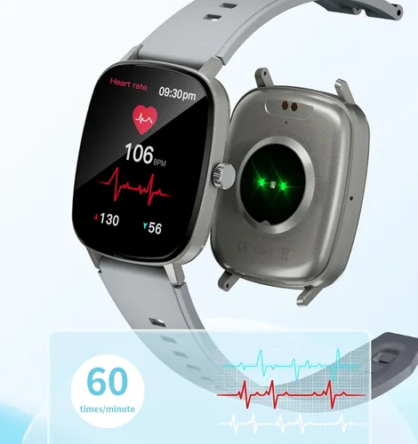 Miniatura 3 de Reloj inteligente para hombre, relojes inteligentes con monitor de frecuencia cardíaca, seguimiento del sueño, Bluetooth, notificaciones
