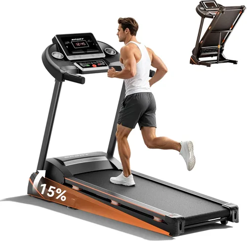 Miniatura 9 de Renestar Cintas de correr para el hogar, caminadora con inclinación automática, cintas de correr plegables para correr y caminar, capacidad