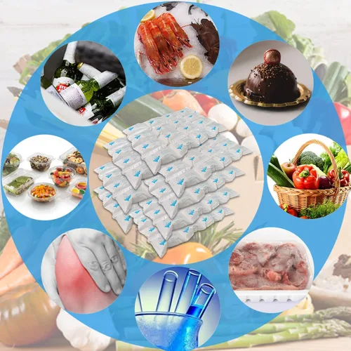 Miniatura 6 de Bolsas de hielo seco para envío de alimentos congelados, hojas de hielo frío reutilizables para enfriadores, bolsa de almuerzo, hojas de manta de 3