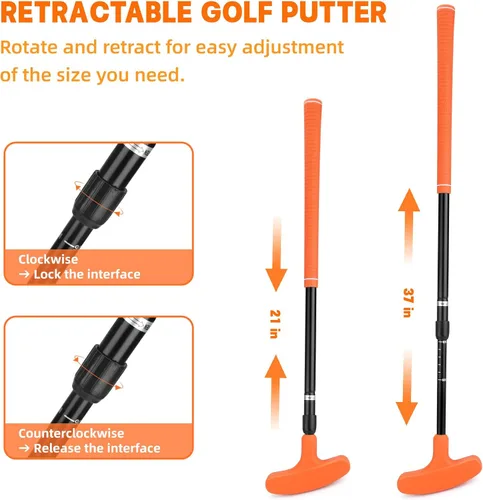 Miniatura 2 de 4 Pack Mini Golf Set, Golf Putter Men & Women Two-Way Golf Putter, Right/Left Handed Golf Club Indoor/Outdoor