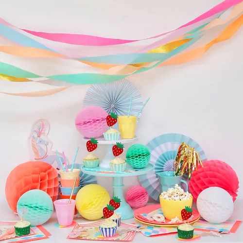 Miniatura 5 de 24 piezas de adornos para cupcakes de fresa, purpurina roja, temas de frutas, bayas y fresas, para verano, dulces, baby shower, fiesta
