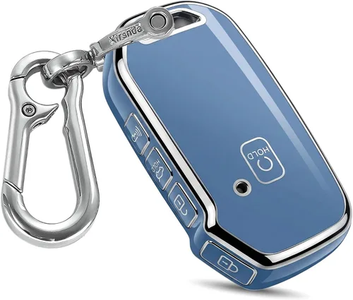 Miniatura 13 de Kirsnda - Funda para llavero Kia con hebilla de metal, funda protectora de TPU suave, 4-5 botones para llavero remoto Kia Cerato Ceed Forte NIRO